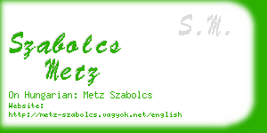 szabolcs metz business card